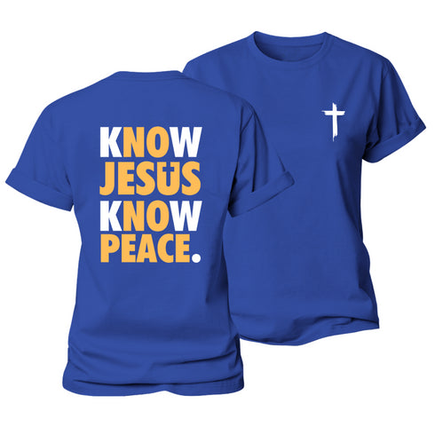 Women's Know Jesus Know Peace Cotton T-Shirt
